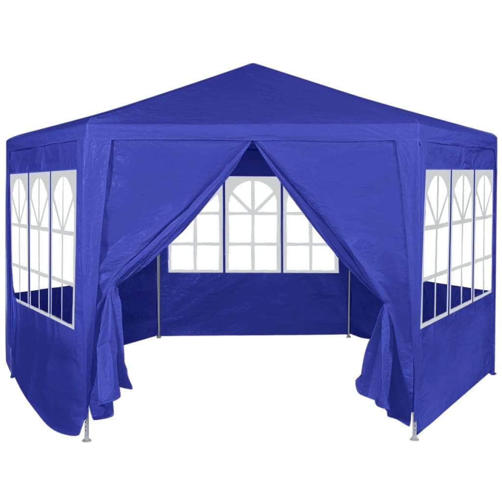 Marquee with 6 Side Walls Blue - Simple deals