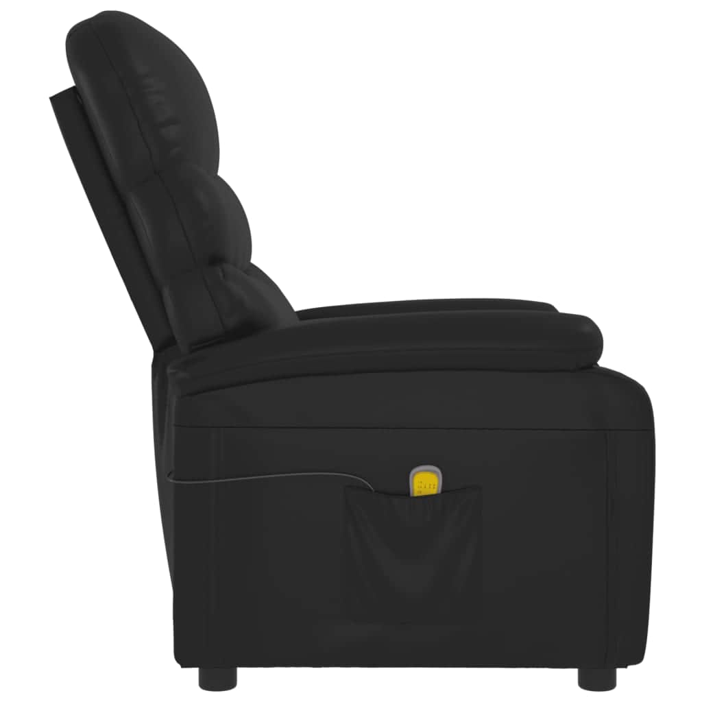 Massage Chair Faux Leather Black