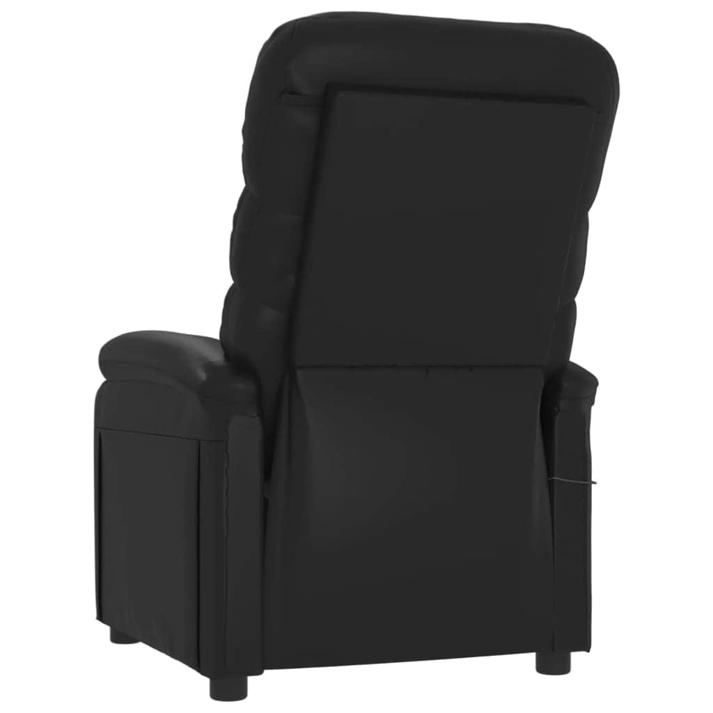 Massage Chair Faux Leather Black