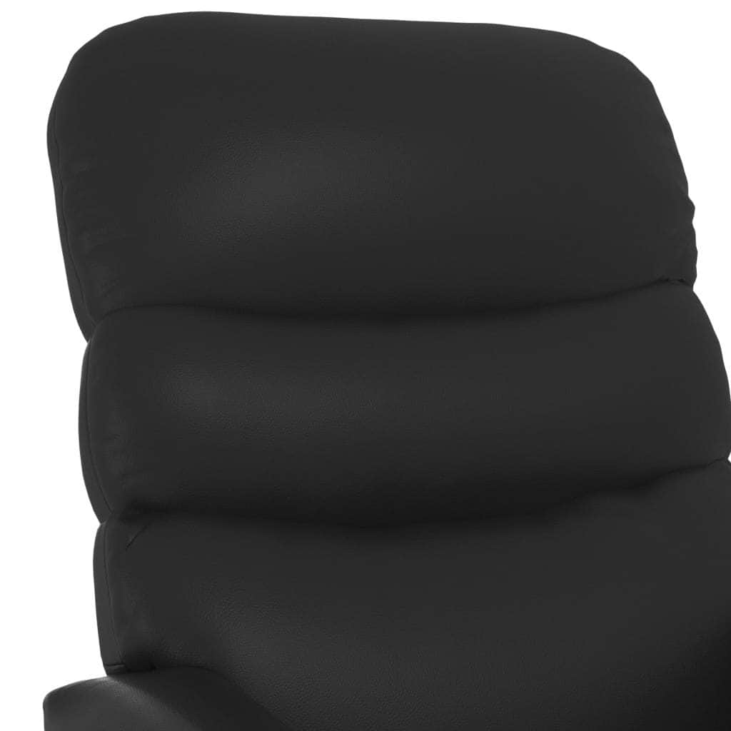 Massage Chair Faux Leather Black