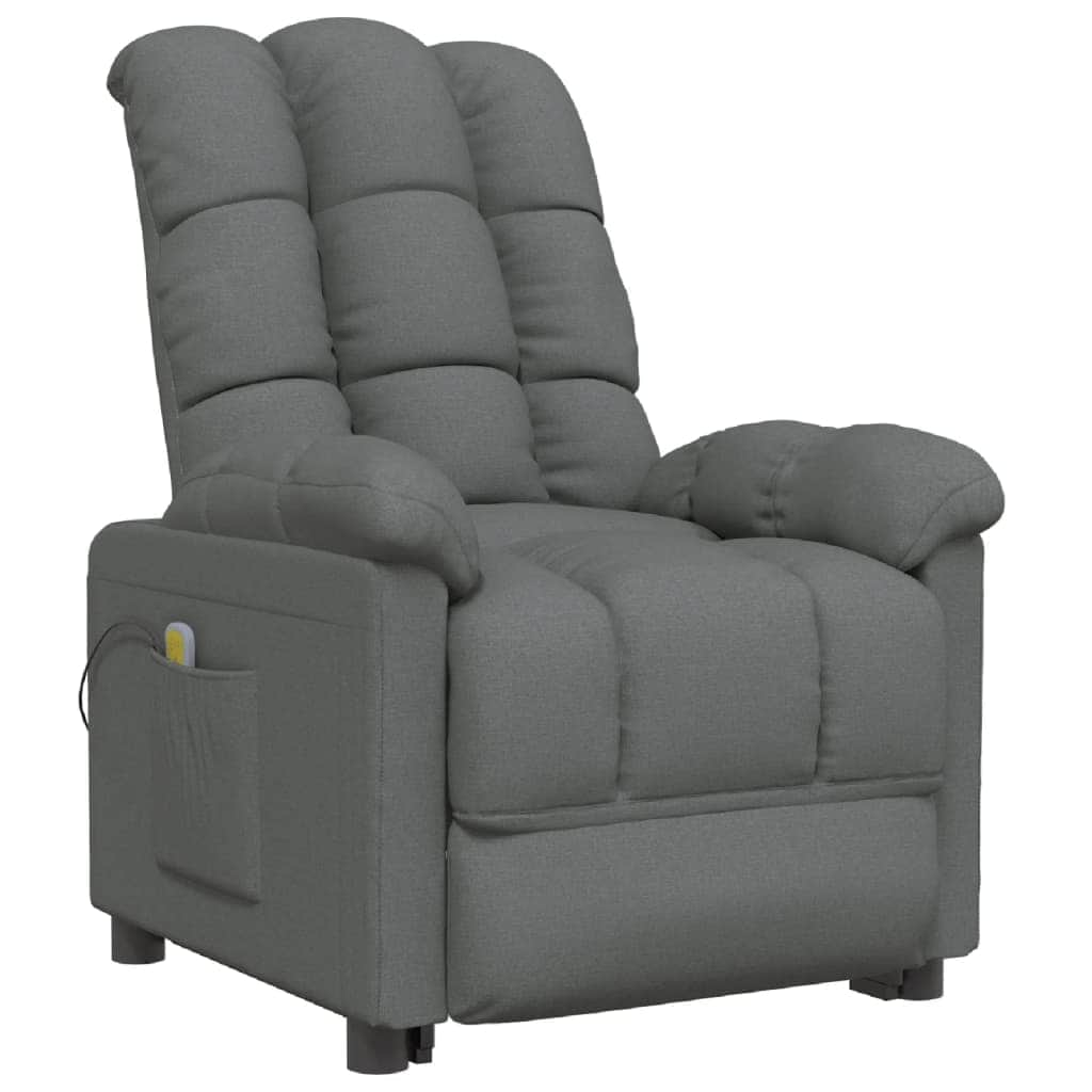 Massage Chair Light Grey Fabric