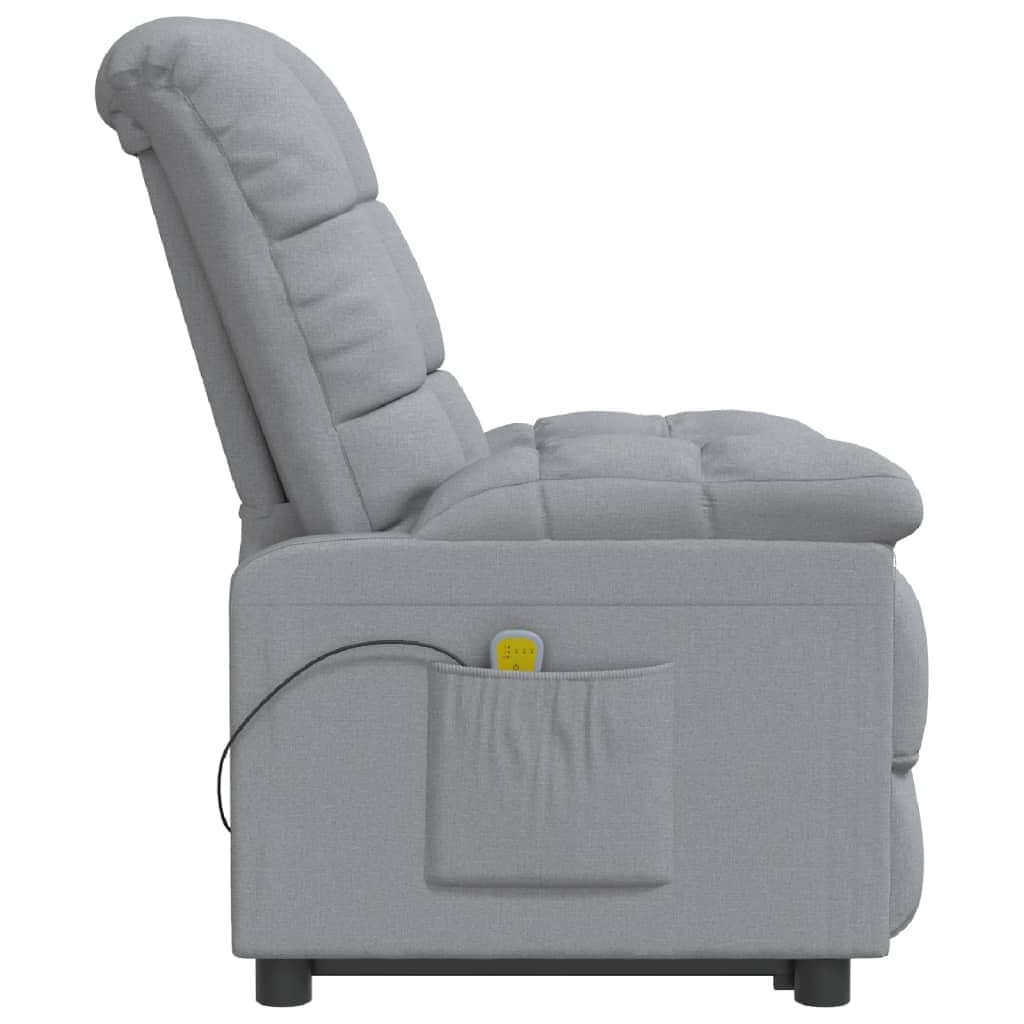 Massage Chair Light Grey Fabric