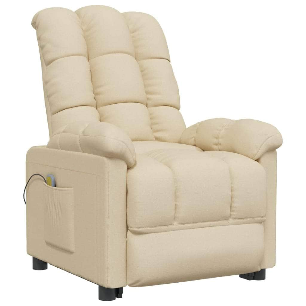 Massage Chair Light Grey Fabric