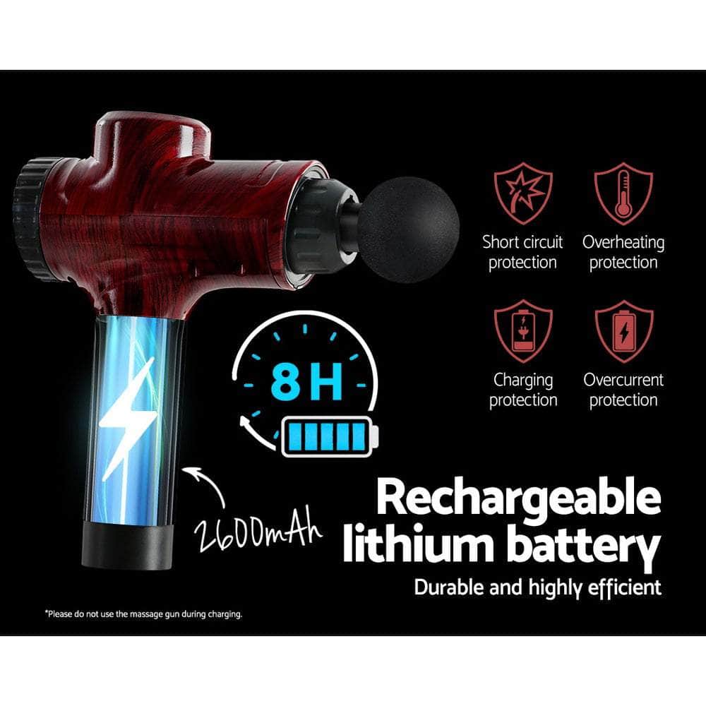 Massage Gun 6 Heads Electric Massager LCD Vibration Percussion Relief
