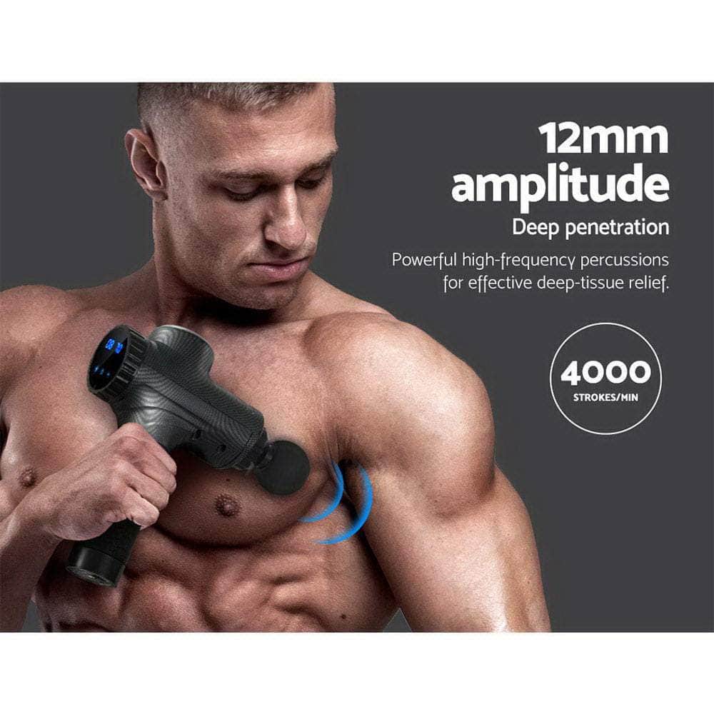 Massage Gun Electric Massager Vibration 6 Heads Muscle Tissue Percussion Therapy