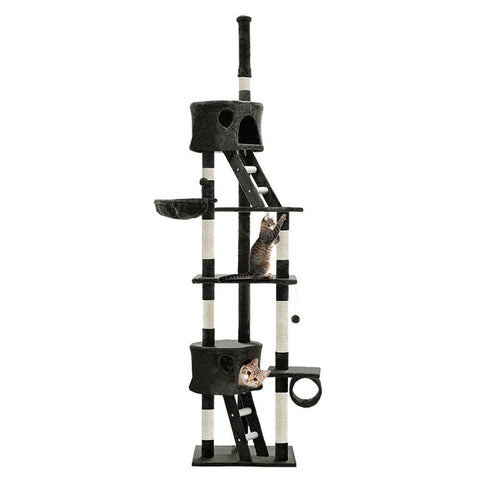 Massive 260cm Cat Tree with Scratching Post - Grey