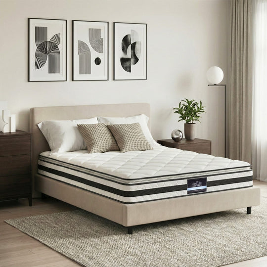 Queen Giselle Bedding Pillow Top Mattress Thickness 21cm, Medium Firmness 6.0 - Queen Mattress