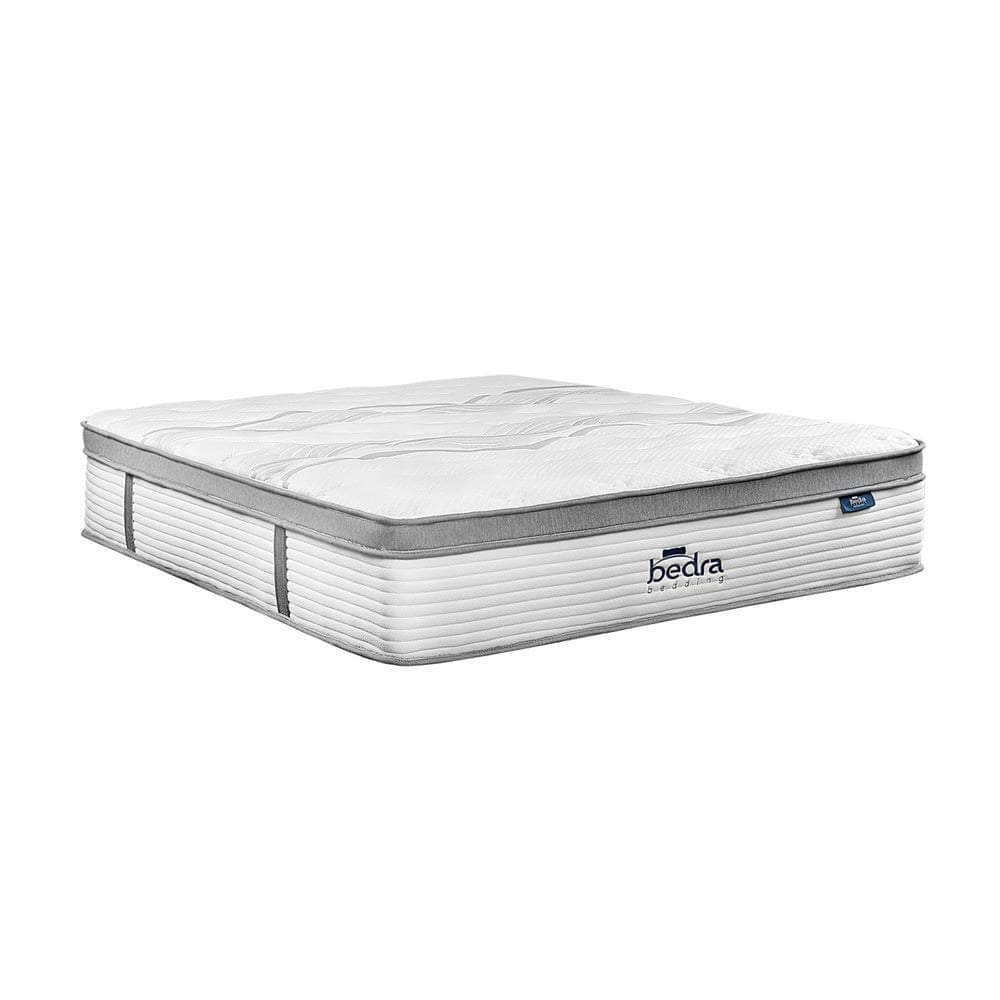 Mattress Euro Top Bed Mattress Pocket Spring Medium Firm 34cm 7Zone D/K/Q