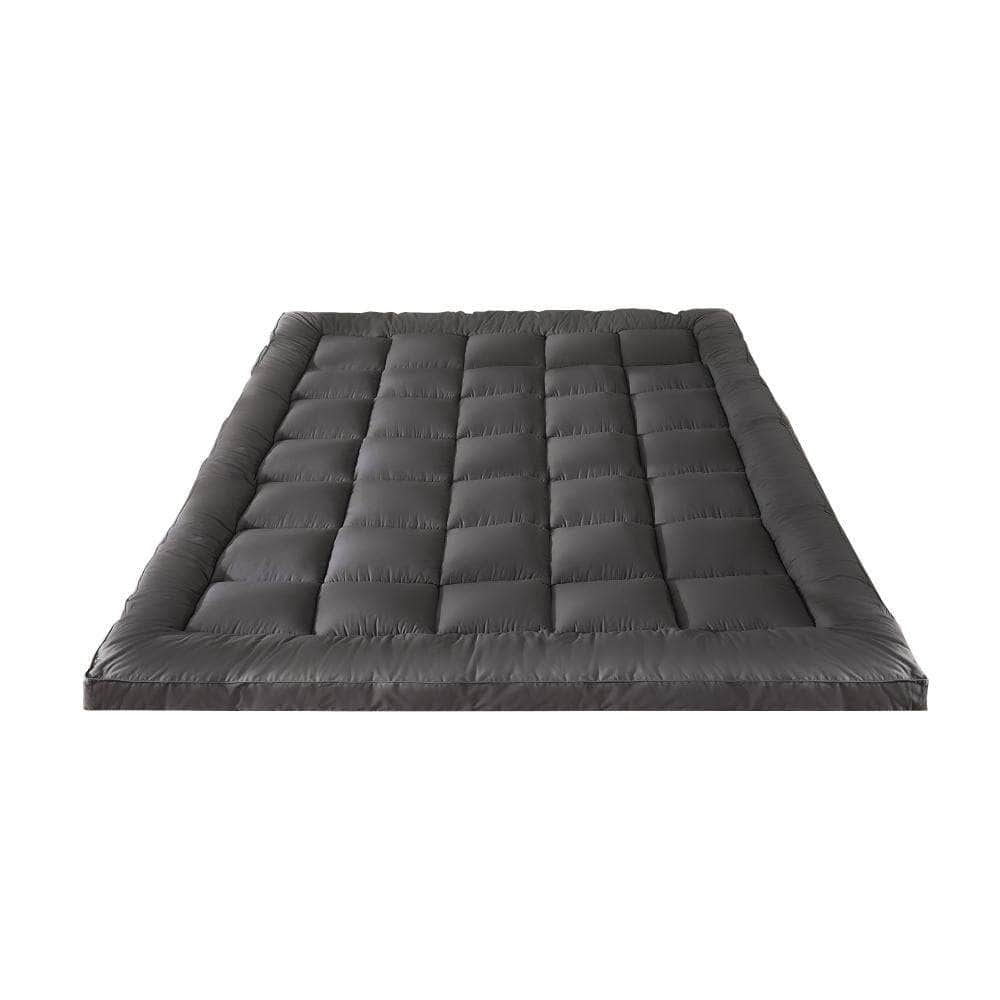 Queen - Mattress Protector Queen Bamboo Charcoal Pillowtop Topper Underlay Cover