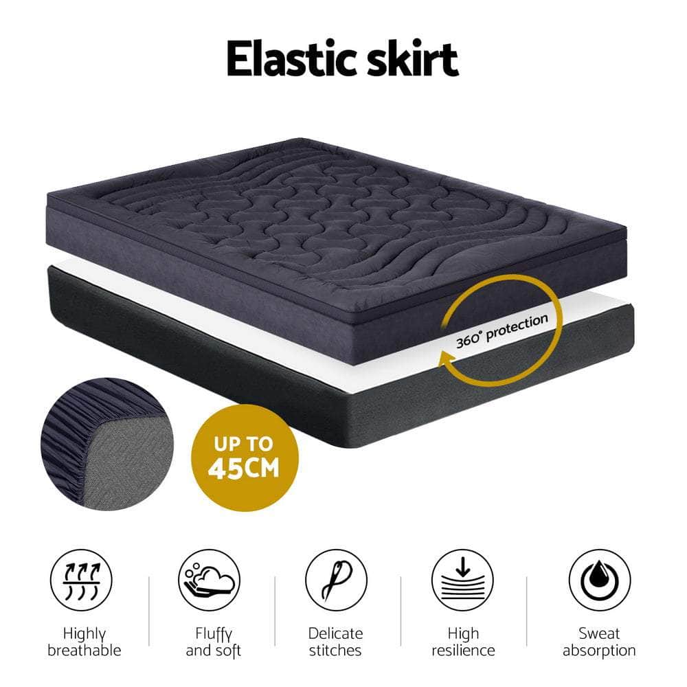 Mattress Topper Pillowtop 3-Zone Mat Pad All Sizes