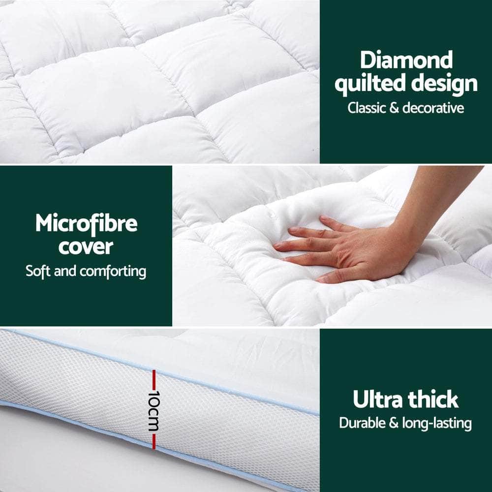 Mattress Topper Pillowtop Bamboo 10cm