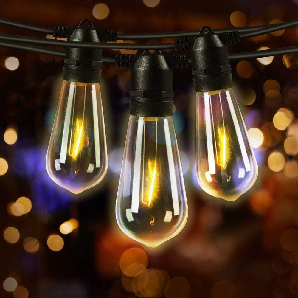 Mazam 14M LED Festoon String Lights Christmas Wedding Party Garden Waterproof