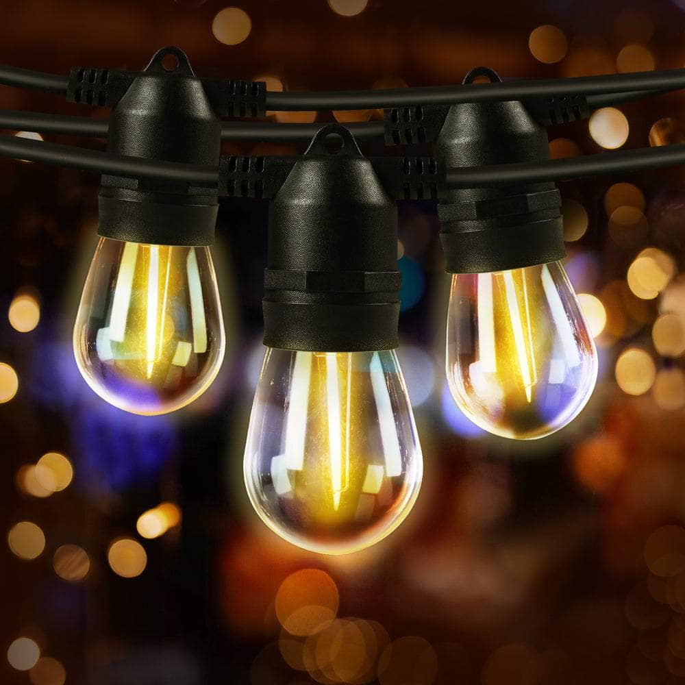 Mazam 14M LED Festoon String Lights Christmas Wedding Party Garden Waterproof