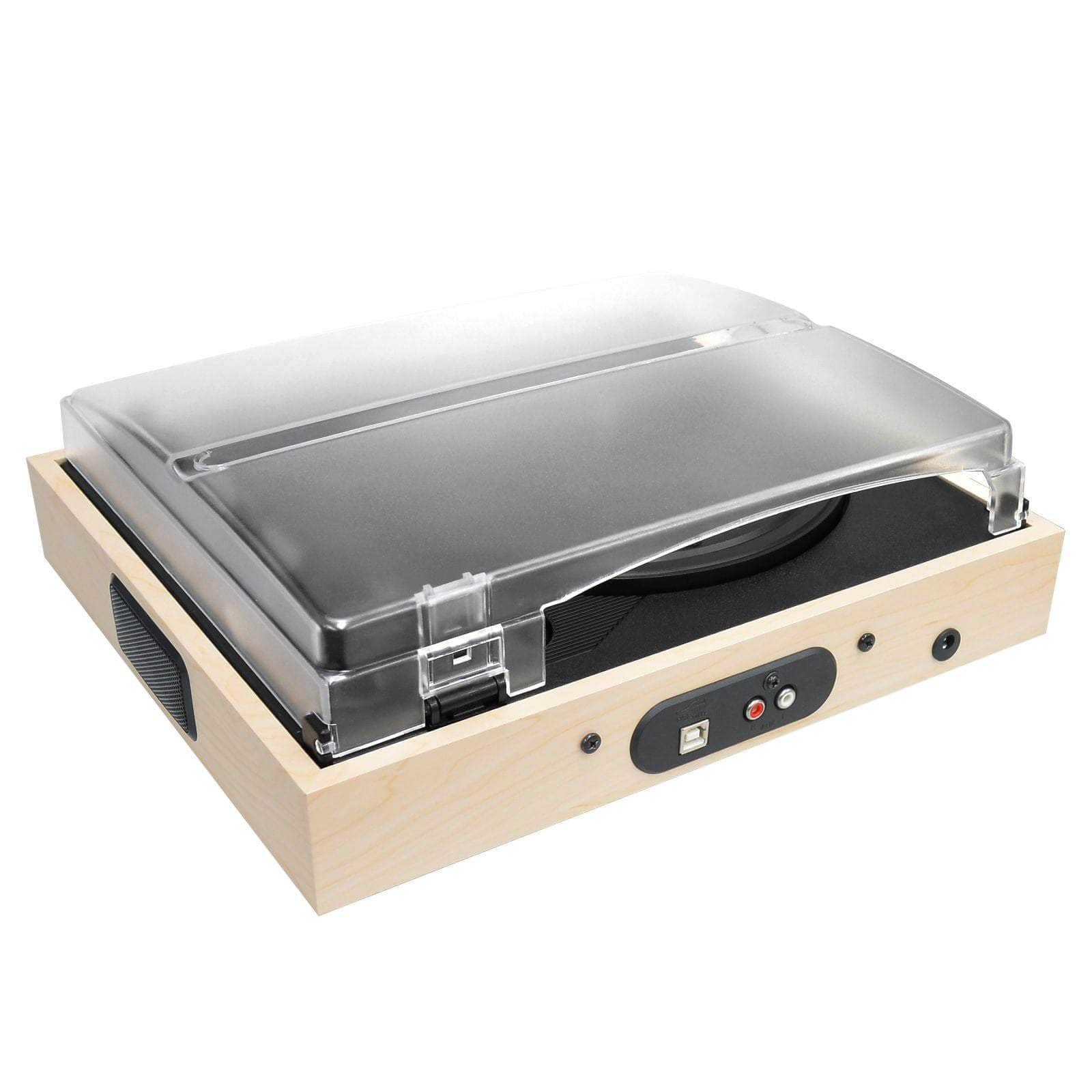 Mbeat Slim Wooden Style Usb Turntable