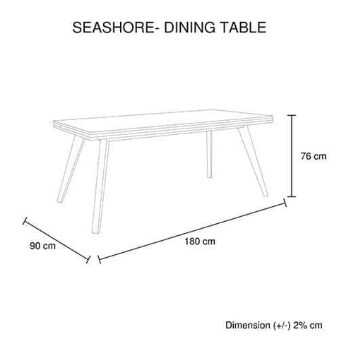 Medium Dining Set: 180Cm Table & 6 Acacia Chairs