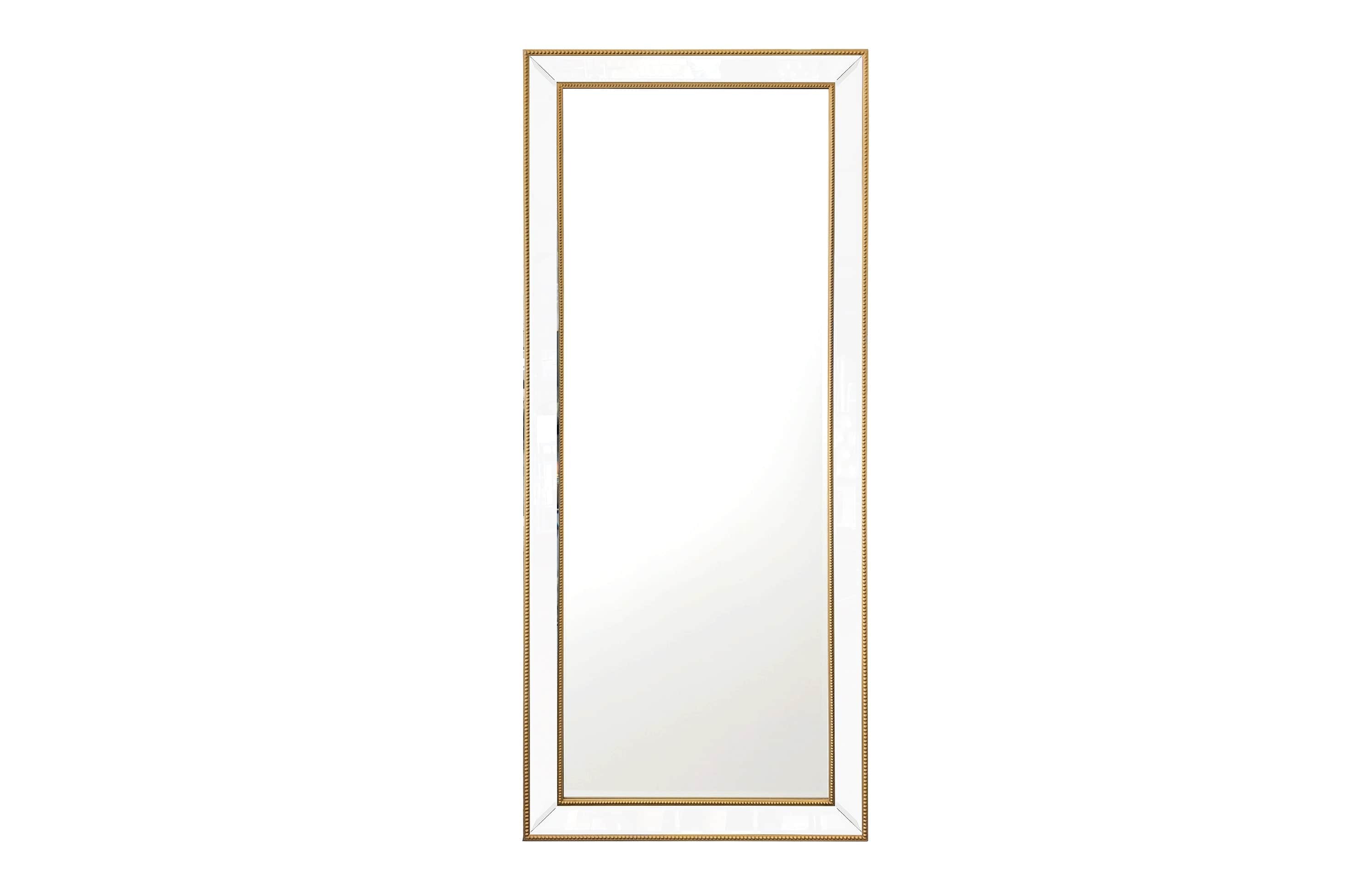 Medium Gold Beaded Framed Mirror - 70Cm X 170Cm
