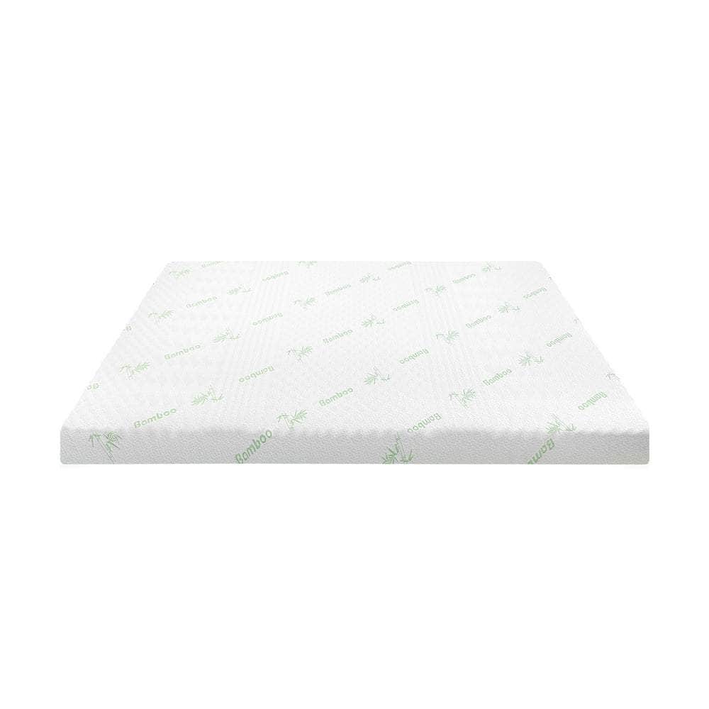 Memory Foam Mattress Topper Cool Gel Bamboo Cover 7-Zone 8CM