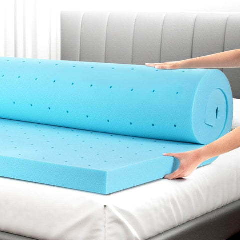 Memory Foam Mattress Topper Ventilated Cool Gel 8cm Single