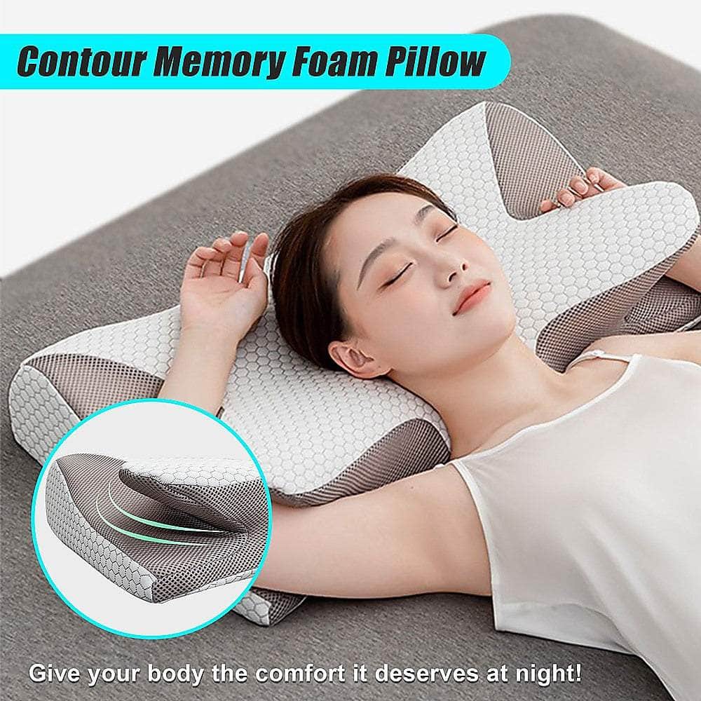 Memory Foam Neck Pillow: Soft Relief Ergonomic