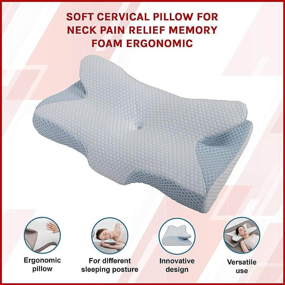 Memory Foam Neck Pillow: Soft Relief Ergonomic
