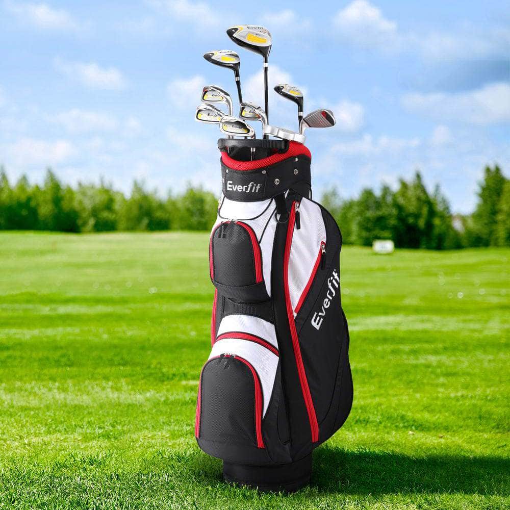 Men's Golf Club Set Right-Handed Alloy Driver with Stand Bag with Golf Accessories
