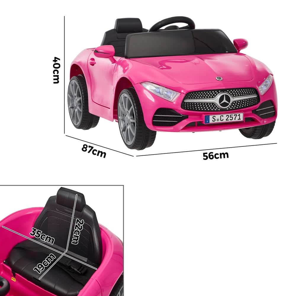 Mercedes-Benz Kids Ride On Car 12V Electric Toy w/ Remote Pink
