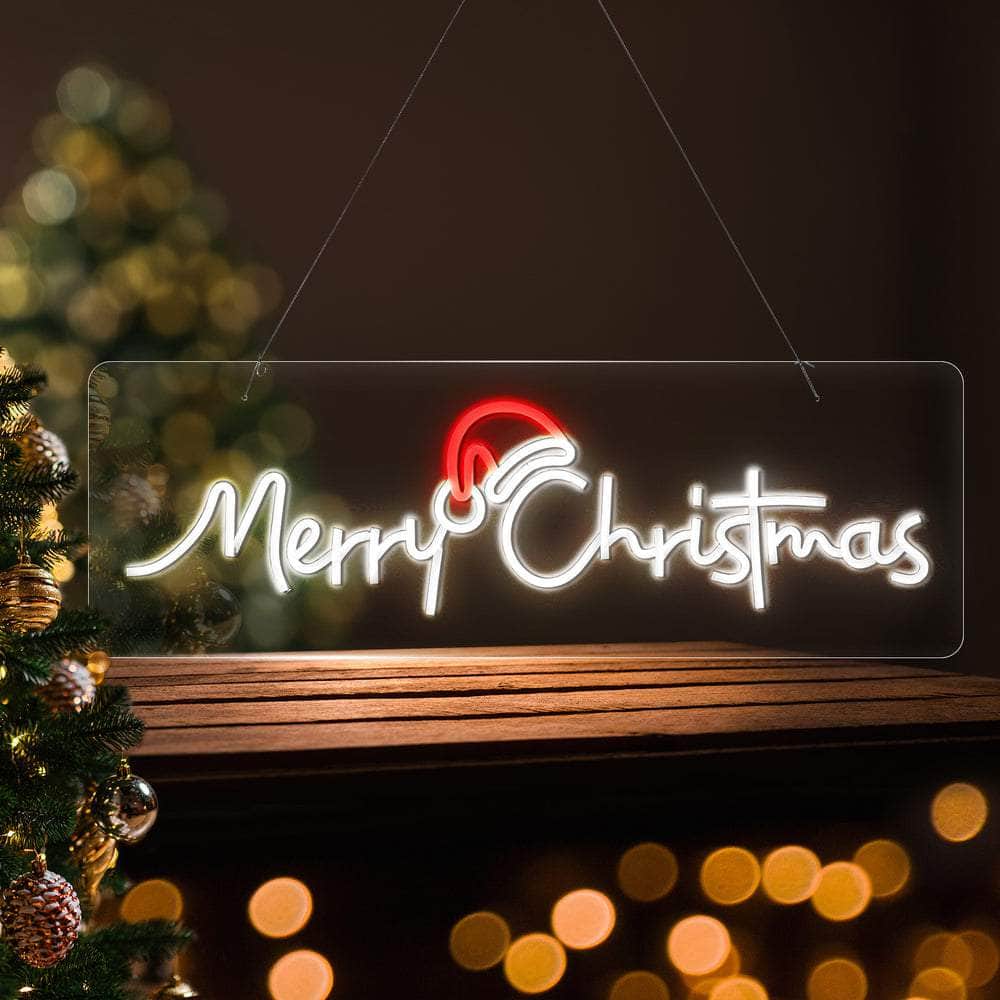 Merry Christmas Sign Light LED Motif Rope Lights 76cm