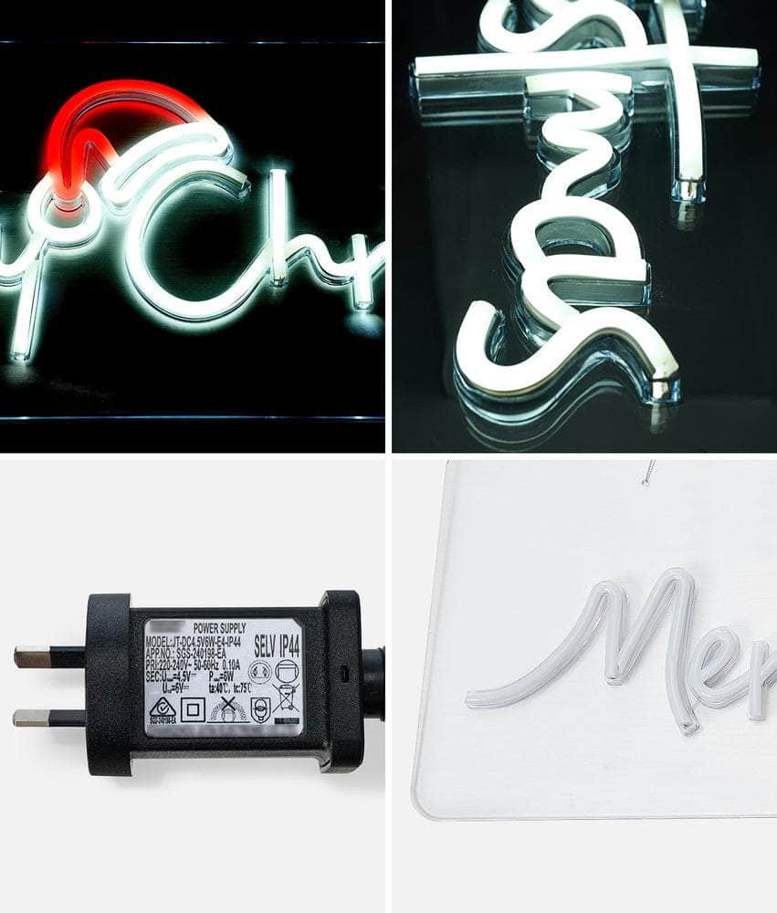 Merry Christmas Sign Light LED Motif Rope Lights 76cm