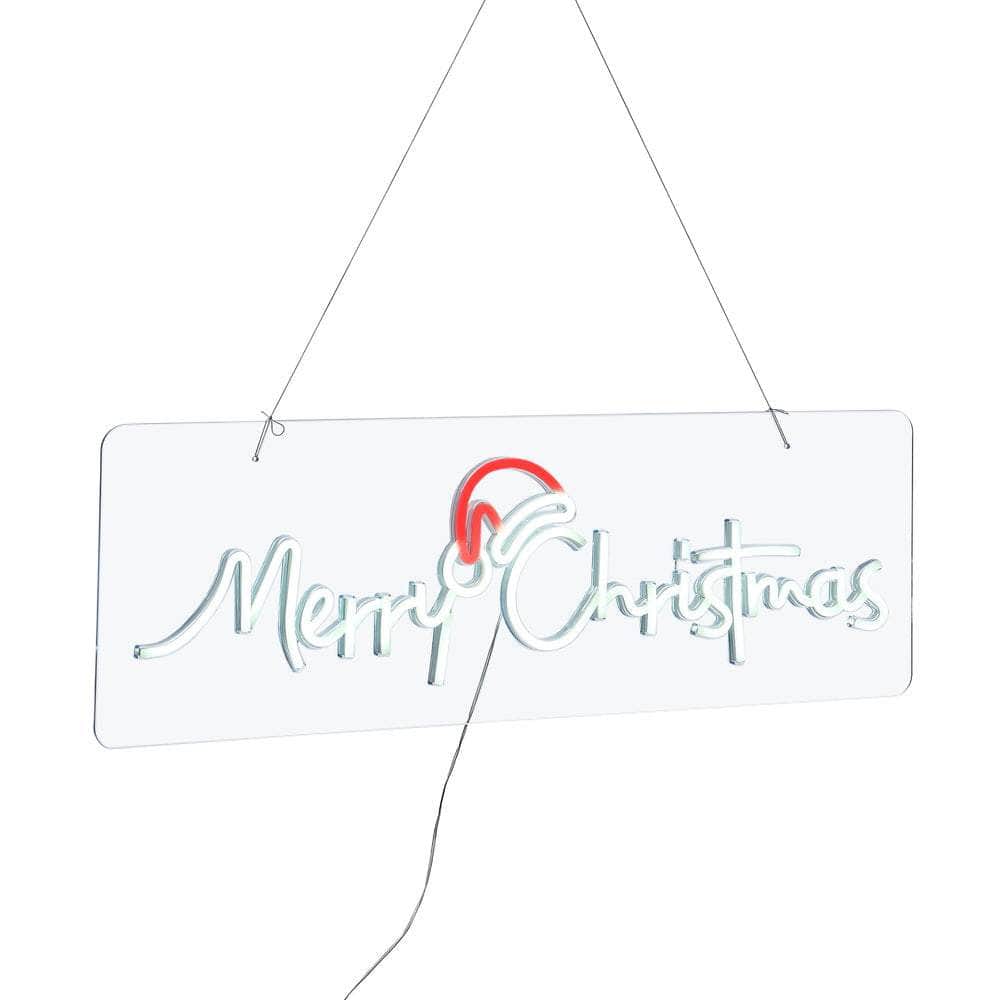 Merry Christmas Sign Light LED Motif Rope Lights 76cm