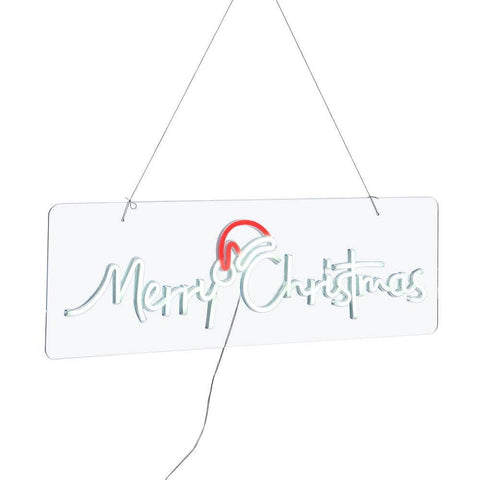 Merry Christmas Sign Light LED Motif Rope Lights 76cm