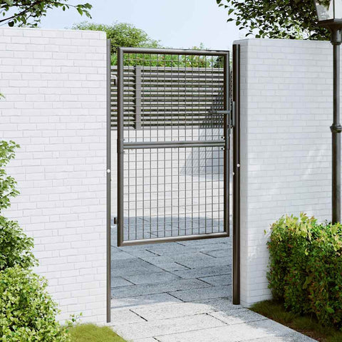 Mesh Garden Gate Galvanised Steel  (Grey)