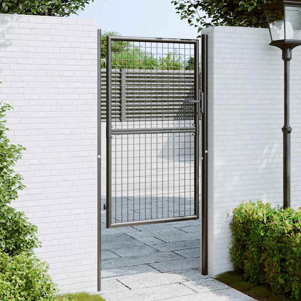 Mesh Garden Gate Galvanised Steel  Grey