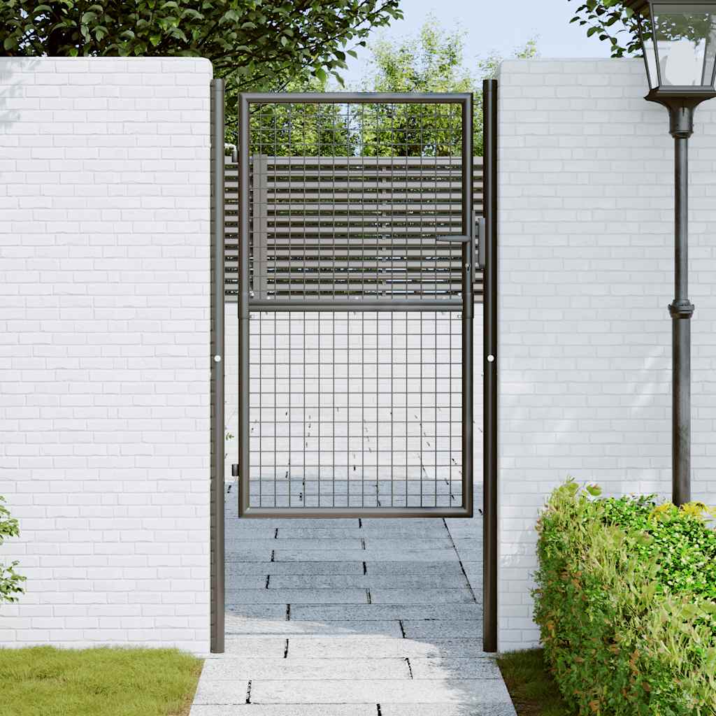 Mesh Garden Gate Galvanised Steel  Grey
