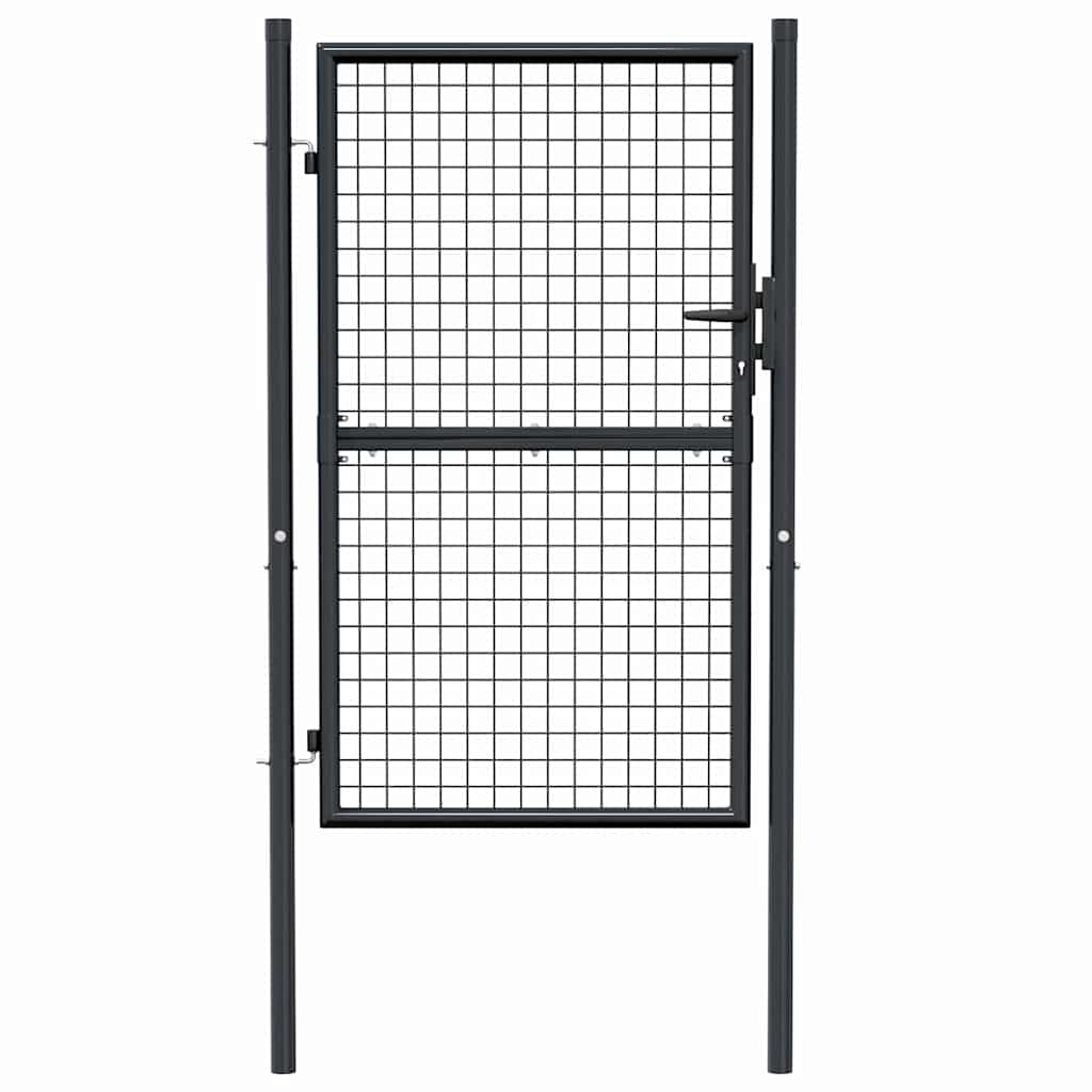 Mesh Garden Gate Galvanised Steel  Grey
