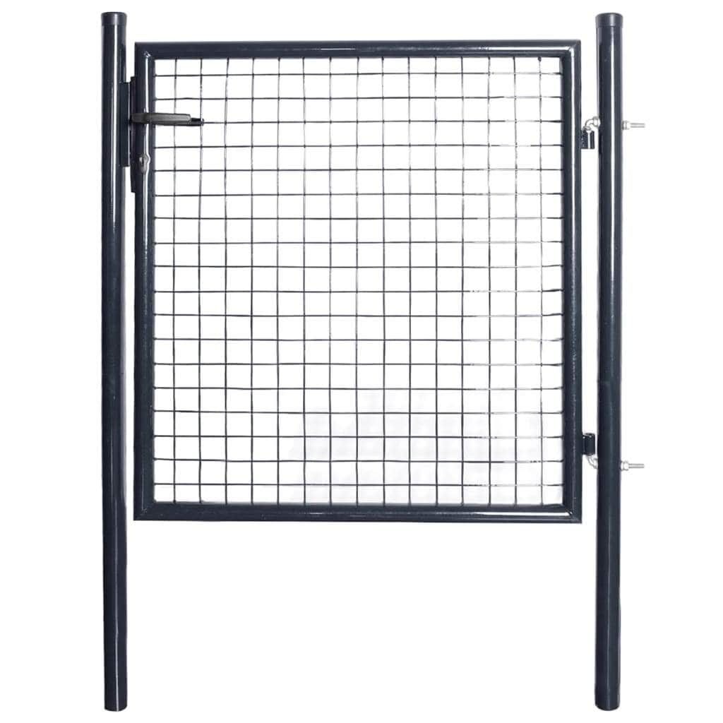 Mesh Garden Gate Galvanised Steel Grey S
