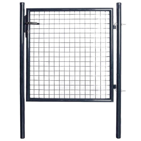 Mesh Garden Gate Galvanised Steel Grey S