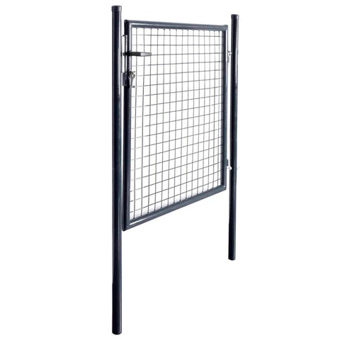 Mesh Garden Gate Galvanised Steel Grey S