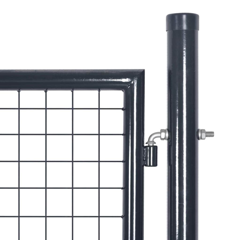 Mesh Garden Gate Galvanised Steel Grey S