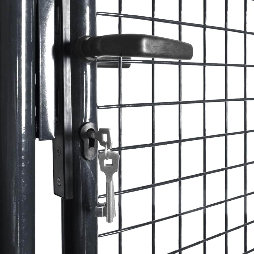Mesh Garden Gate Galvanised Steel Grey S