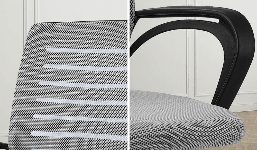 Mesh Office Chair Breathable Backrest Black Grey & White