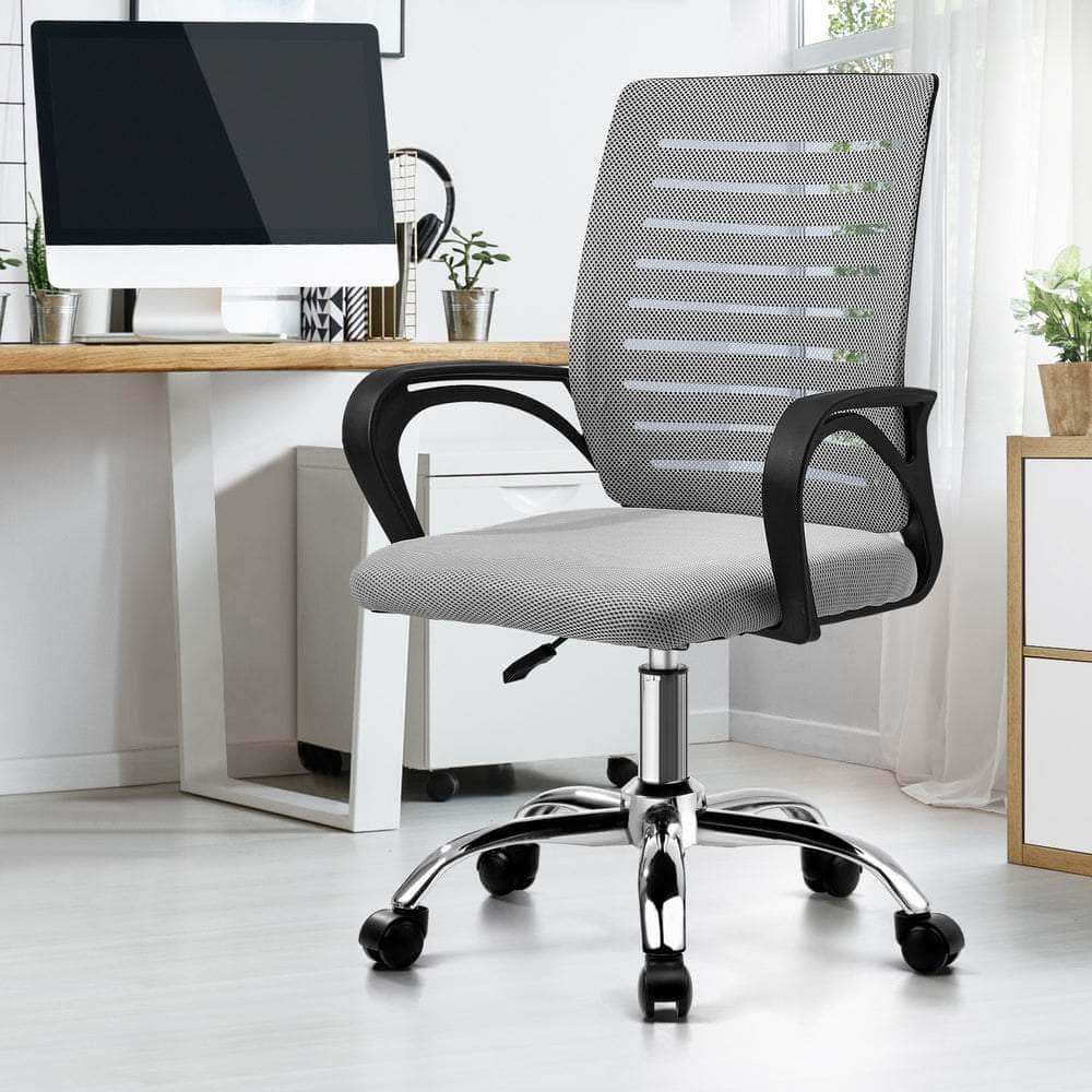 Mesh Office Chair Breathable Backrest Black Grey & White
