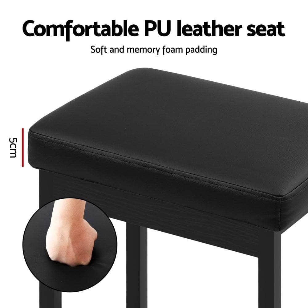 Metal Bar Stools PU Seat Dining Counter Chairs