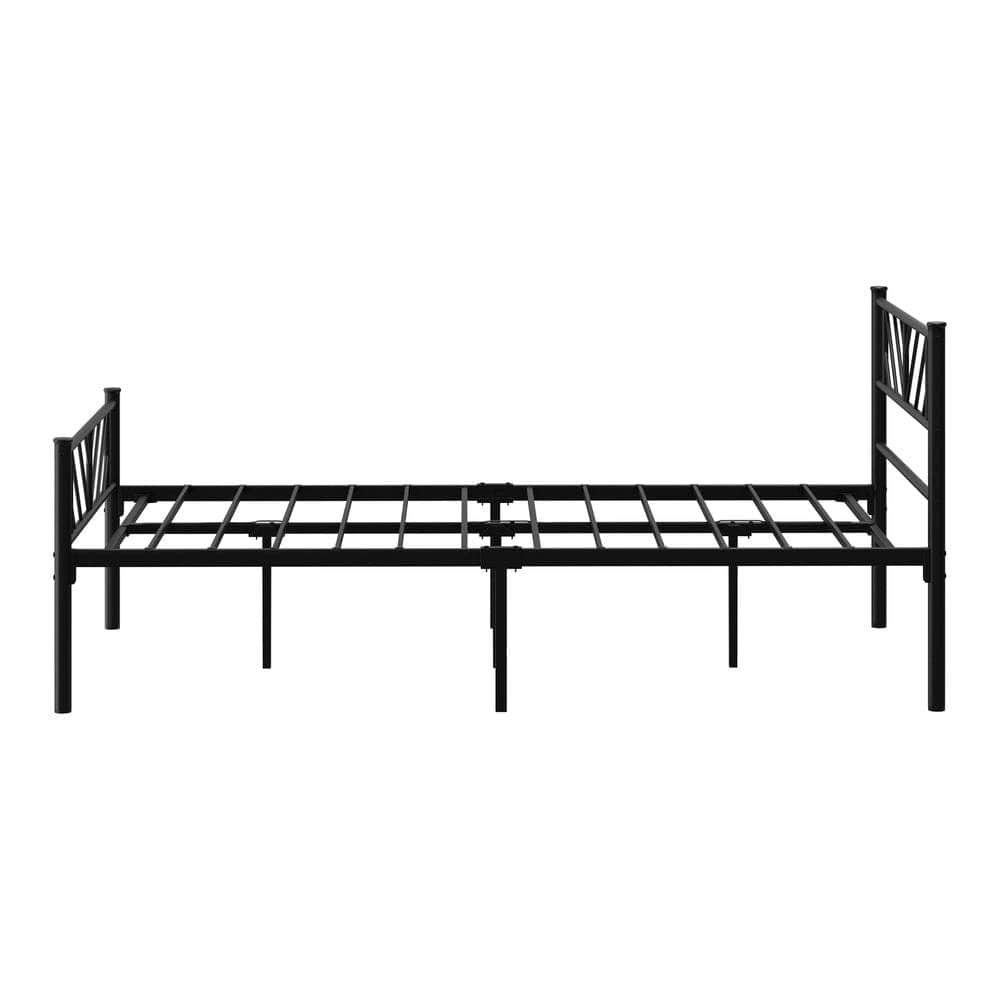 Metal Bed Frame King Single Double Queen Bed Base Platform Black