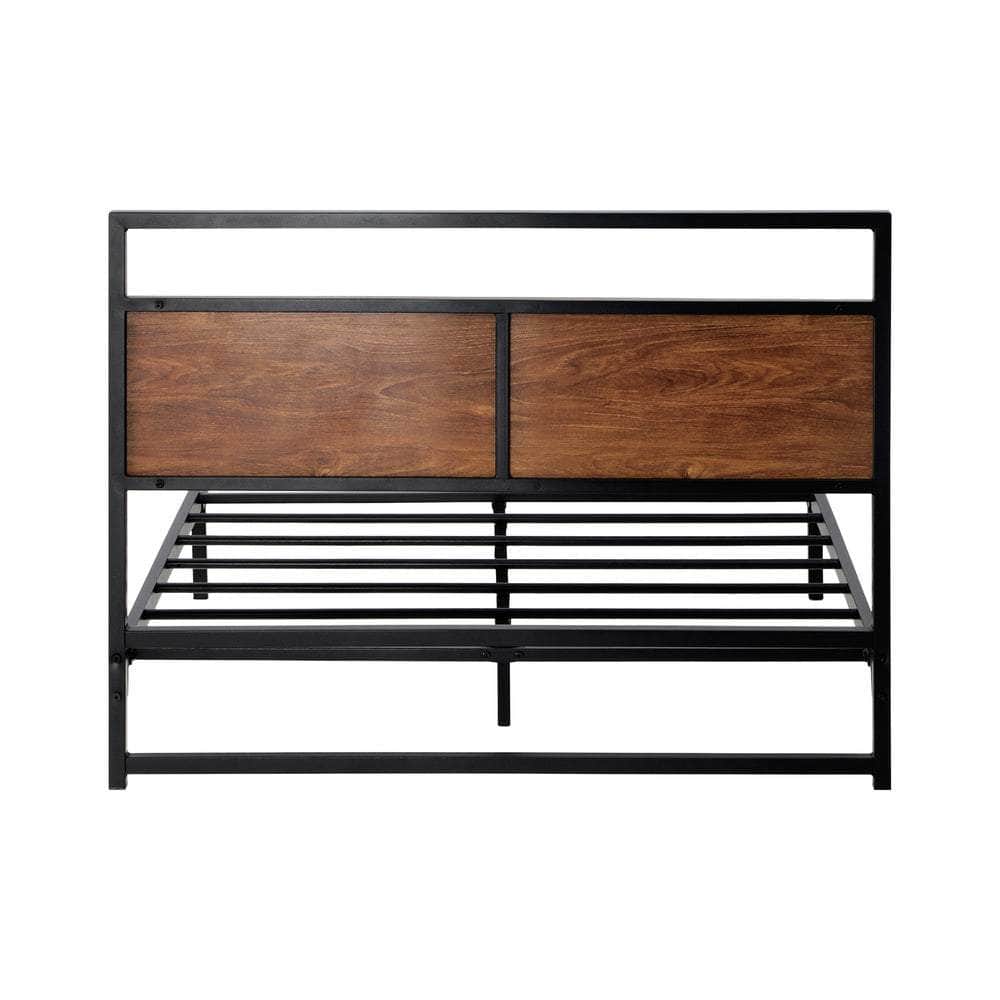 Metal Bed Frame King/Single Size Beds Platform Wood