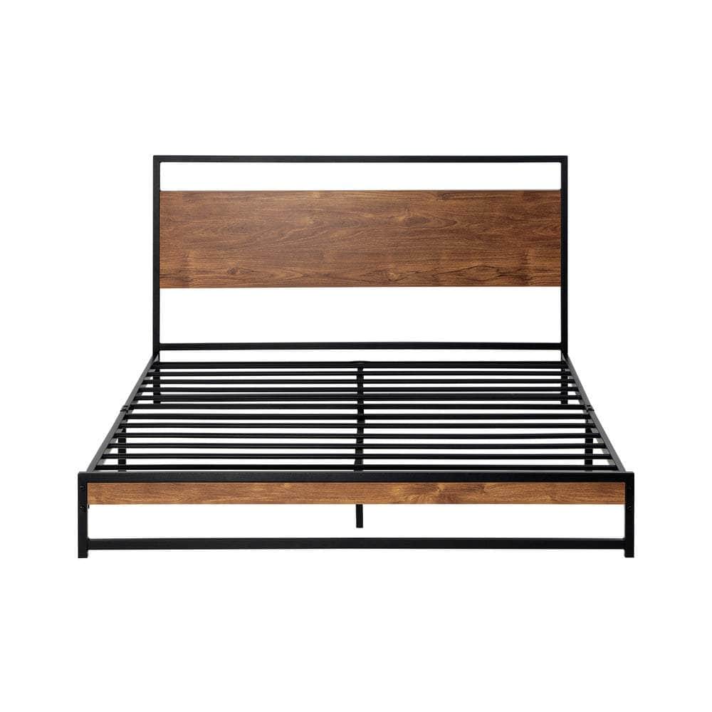 Metal Bed Frame King/Single Size Beds Platform Wood