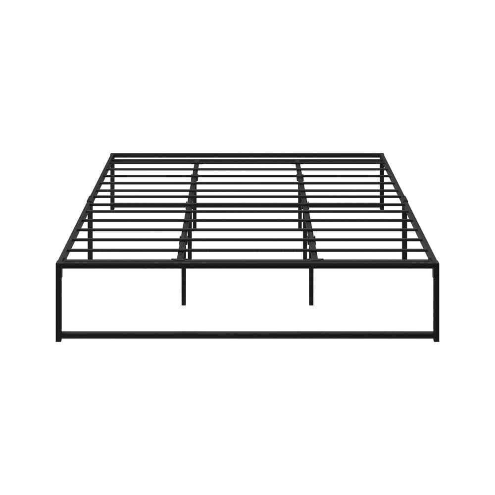 Metal Bed Frame King Size Beds Base Platform Black/White