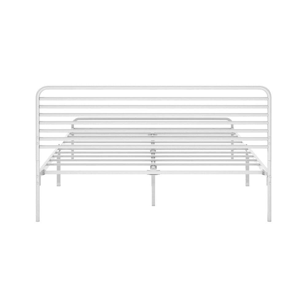 Metal Bed Frame Size Platform White