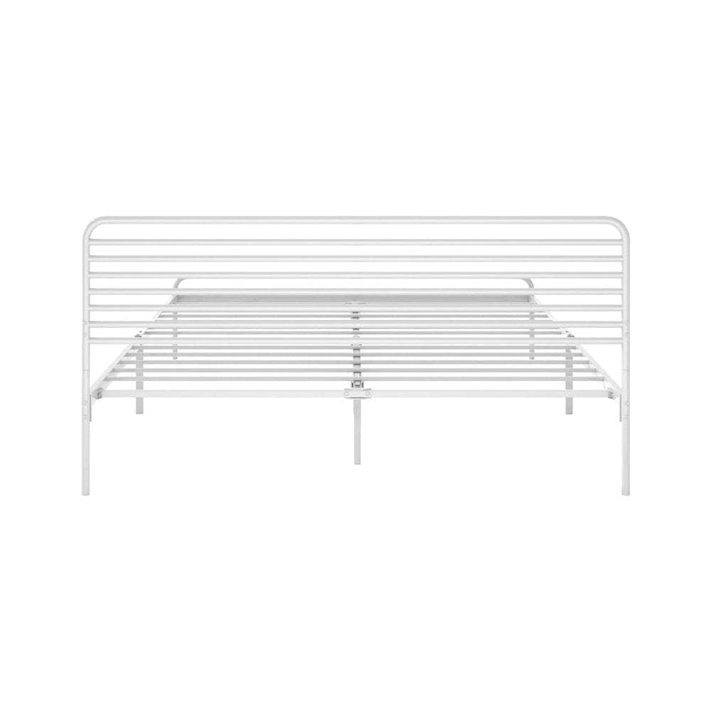 Metal Bed Frame Size Platform White
