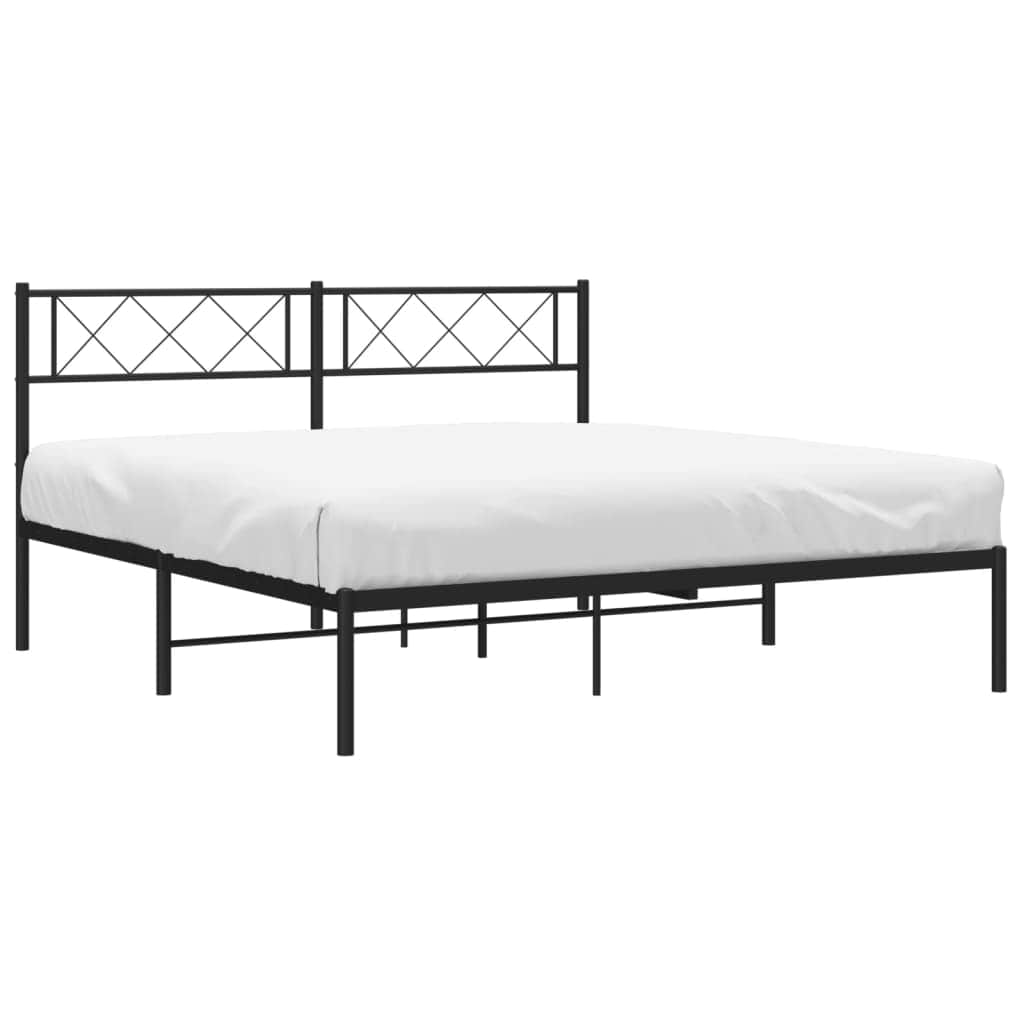 Metal Bed Frame with Headboard and Footboard