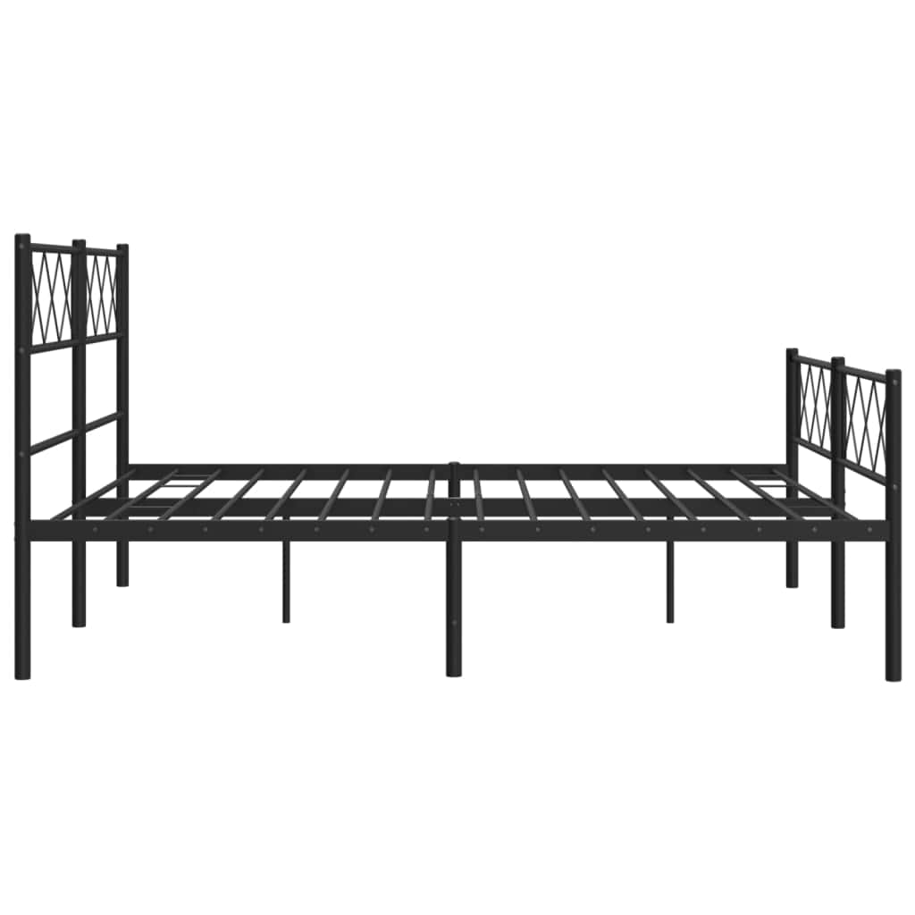 Metal Bed Frame with Headboard and Footboard